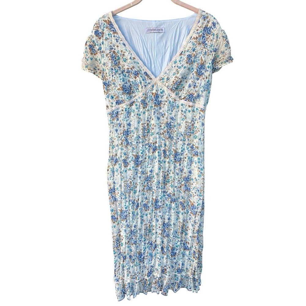 Vtg 90s Dress Size S Ditsy Floral Unicorn Jonathan Martin Grunge Babydoll Fairy